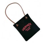 HERMES сумка шопер черный текстиль