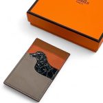 HERMES визитница кожа собака