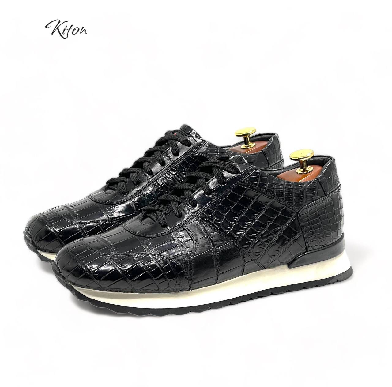 kiton-krossovki-krokodil-chernye.png KITON кроссовки крокодил черные — изображение 1