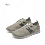 KITON кроссовки серые сетчатые легкие