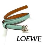 LOEWE ремень 15 мм гладкая кожа мятный пряжка золото