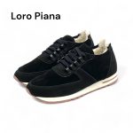 LORO кроссовки черные на белом меху