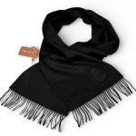 LORO PAINA шарф кашемир с бахромой черный