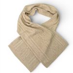 LORO PAINA шарф вязаный кашемир бежевый