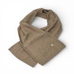 LORO PAINA шарф вязаный кашемир коричневый