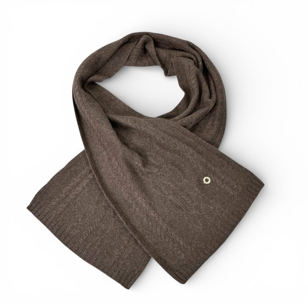 loro-paina-sharf-vyazanyj-kashemir-shokoladnyj.jpg LORO PAINA шарф вязаный кашемир шоколадный — изображение 1