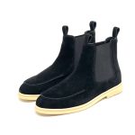 LORO PIANA челси высокие черная замша