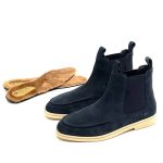 LORO PIANA челси высокие замша синие