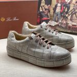 Loro Piana кеды крокодил бежевые