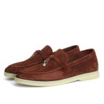 Loro Piana лоферы замша коричневые