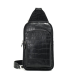 LOUIS VUITTON слинг черная крокодиловая кожа с тисненым логотипом новый с дополнительным карманом