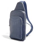 LOUIS VUITTON слинг синяя крокодиловая кожа с нашитым логотипом новый с дополнительным карманом