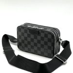 LV борсетка маленькая с 2-мя отделениями из канвы в серую шашку