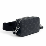 LV борсетка маленькая с 2-мя отделениями канва монограмма серая