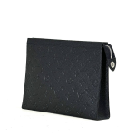 LV борсетка Voyage из черной кожи того с тиснением монограммы