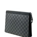 LV борсетка Voyage канва серая шашка