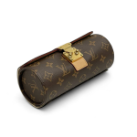 LV Чехол для часов из канвы коричневый в монограмму