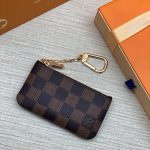 LV чехол для ключей канва в коричневую шашку