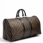 LV дорожная сумка 45 см коричневая монограмма черная кожа