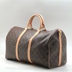 LV дорожная сумка 45 см коричневая монограмма светлая кожа