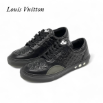 LV кеды черные тиснение монограмма