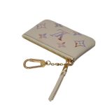 LV ключница на молнии кожа розовая монограмм золото