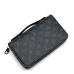 LV кошелек канва монограмма большой серый с ручкой