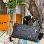 LV кошелек Zippy кожа монограмма черный