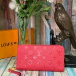 LV кошелек Zippy кожа монограмма красный