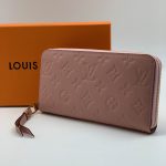 LV кошелек Zippy кожа монограмма розовый
