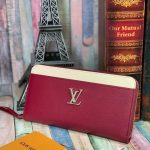 LV кошелек Zippy Lockme кожа Того фуксия