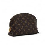 LV косметичка на молнии овальная коричневая монограмма средняя