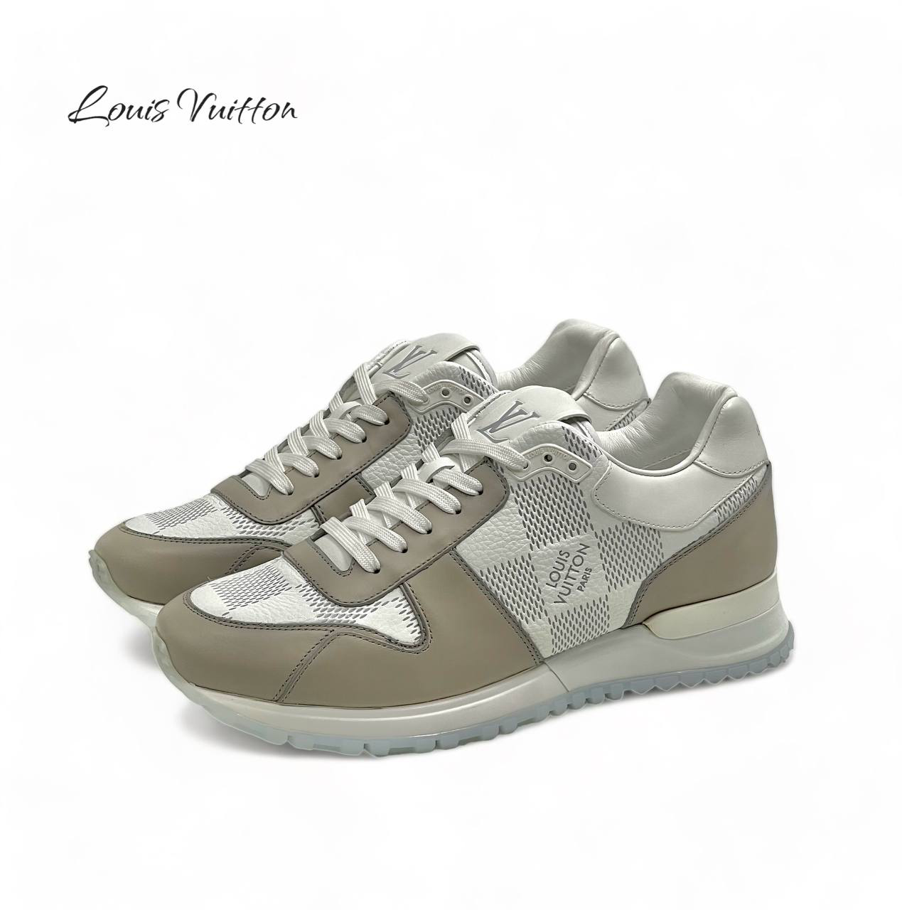 lv-krossovki-bezhevye-kozha-i-shashka-kozhanye-belaya-podoshva.png LV кроссовки бежевые кожа и шашка кожаные белая подошва — изображение 1