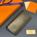 LV купюрница Epi черная голубая внутри