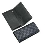 LV купюрница кожа шашка черная