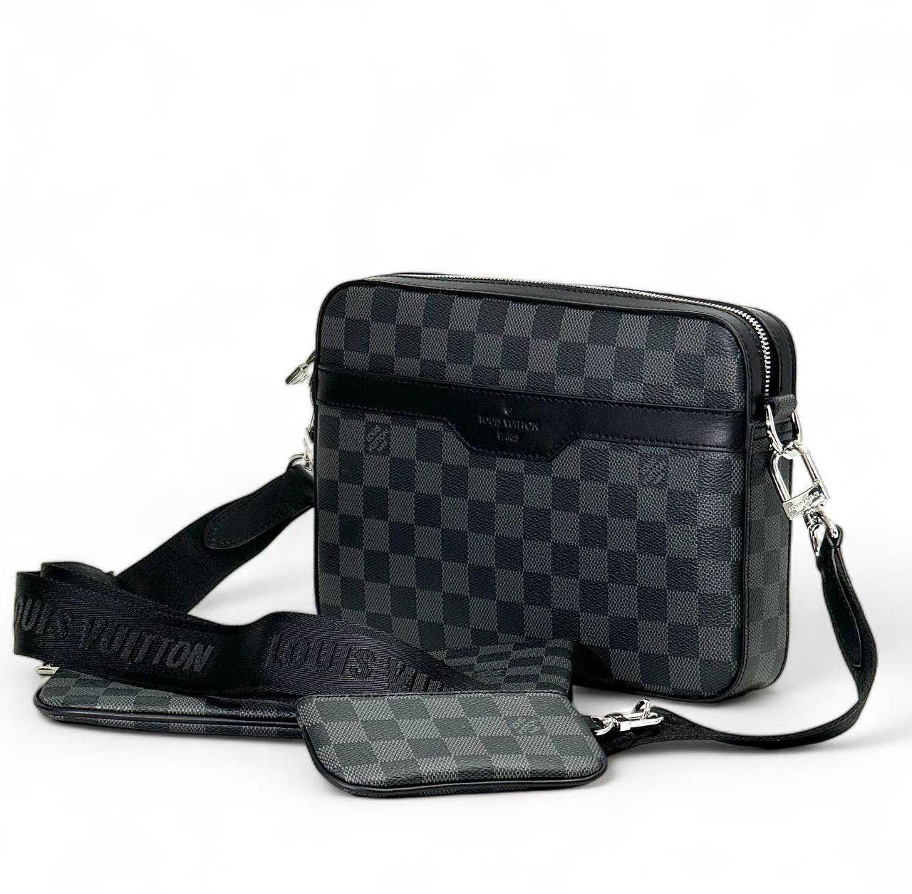 lv-messendzher-3-v-1-seraya-shashka-s-kozhanoj-vstavkoj.png LV мессенджер 3 в 1 серая шашка с кожаной вставкой — изображение 1