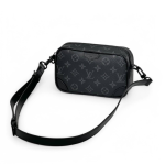 LV мессенджер бумажник Alpha Wearable серая канва в монограмму