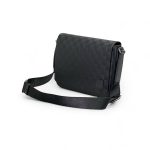 LV Мессенджер черный кожа тисненая шашка с лого на клапане