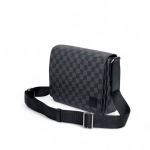 LV мессенджер маленький с клапаном канва серая шашка квадратный лого