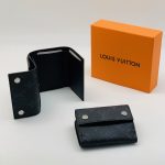 LV мини-портмоне на кнопках серая монограмма