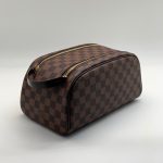 LV несессер 2 молнии с ручкой коричневая шашка