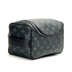 LV несессер круговая молния ручка сбоку канва серая монограмма