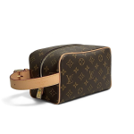 LV несессер одна молния ручка сбоку канва коричневая монограмма