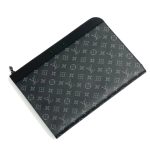 LV папка А4 канва темно-серая монограмма