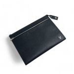 LV папка А4 Клатч Pochette 24H черная кожа taiga