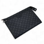 LV папка А4 Клатч Pochette 24H серая монограмма канва