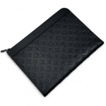 LV папка А4 кожа черная углубленная монограмма