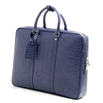 LV портфель большой классический без плечевого ремня из кожи крокодила синий