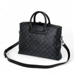 LV Портфель из канвы в серую монограмму со вставкой из черной кожи