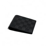 LV портмоне кожа шашка черное